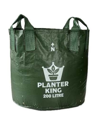 Planter King® 200L Planter Bag with Handles, Green HDPE Plant Bag (65 x 60 cm)