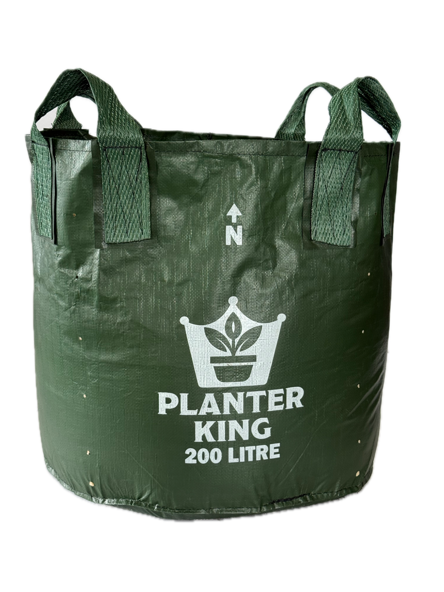 Planter King® 200L Planter Bag with Handles, Green HDPE Plant Bag (65 x 60 cm)