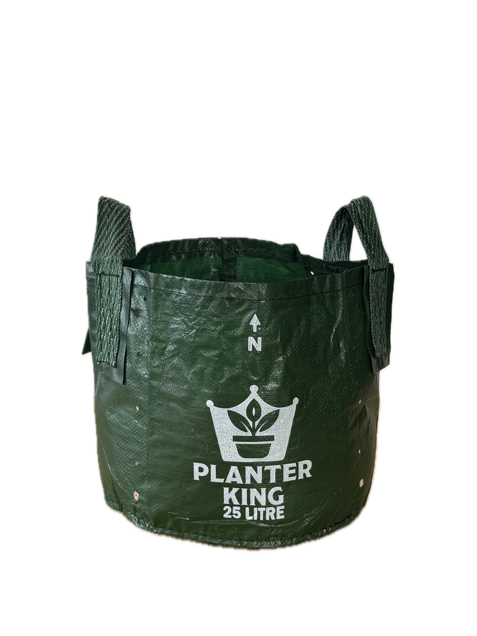 Planter King® 25L Planter Bag with Handles – Green HDPE Plant Bag (34 × 28 cm)