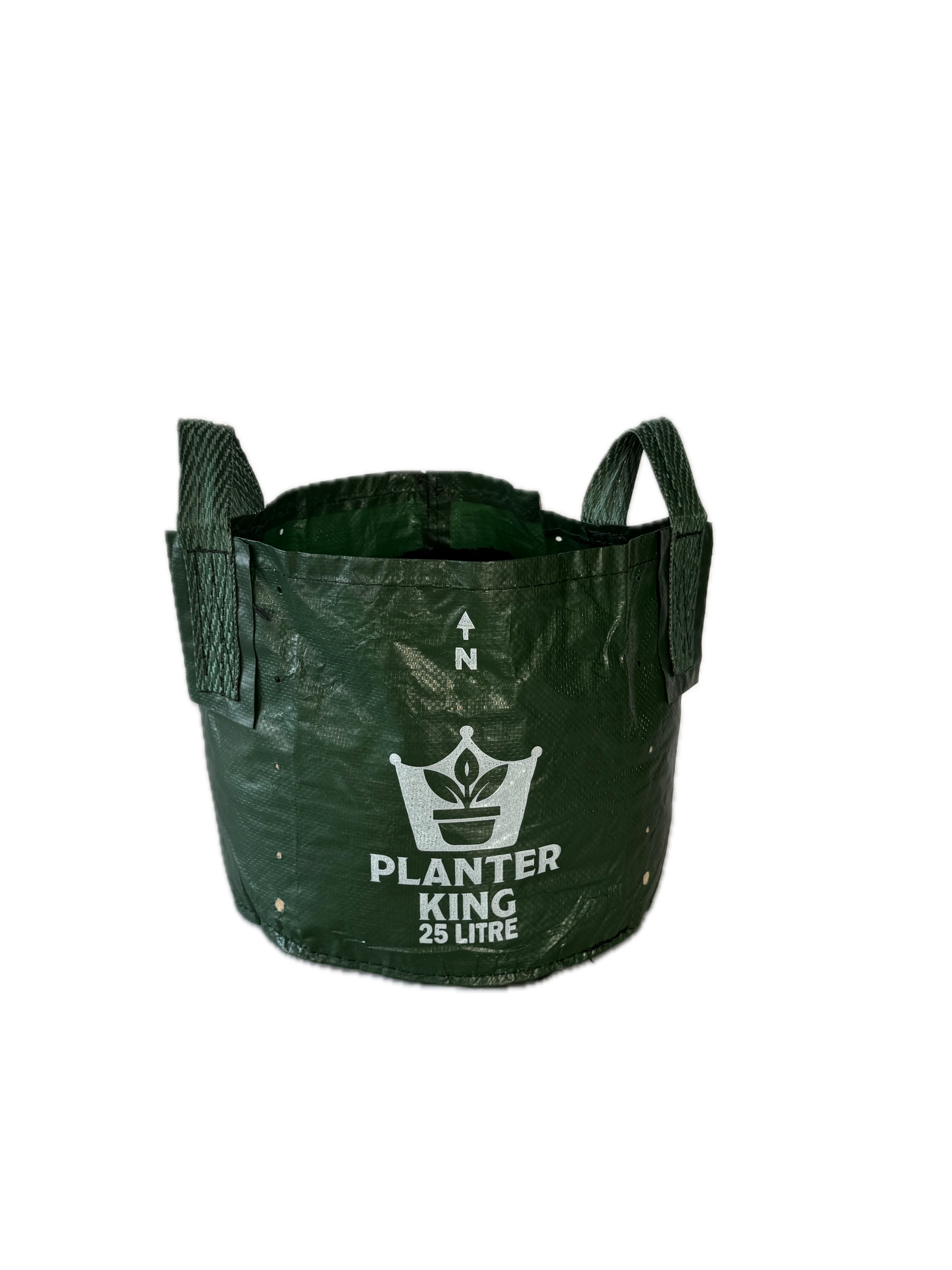 Planter King® 25L Planter Bag with Handles – Green HDPE Plant Bag (34 × 28 cm)
