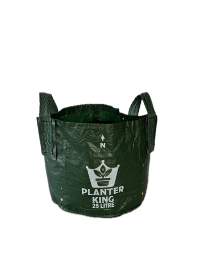 Planter King® 25L Planter Bag with Handles – Green HDPE Plant Bag (34 × 28 cm)