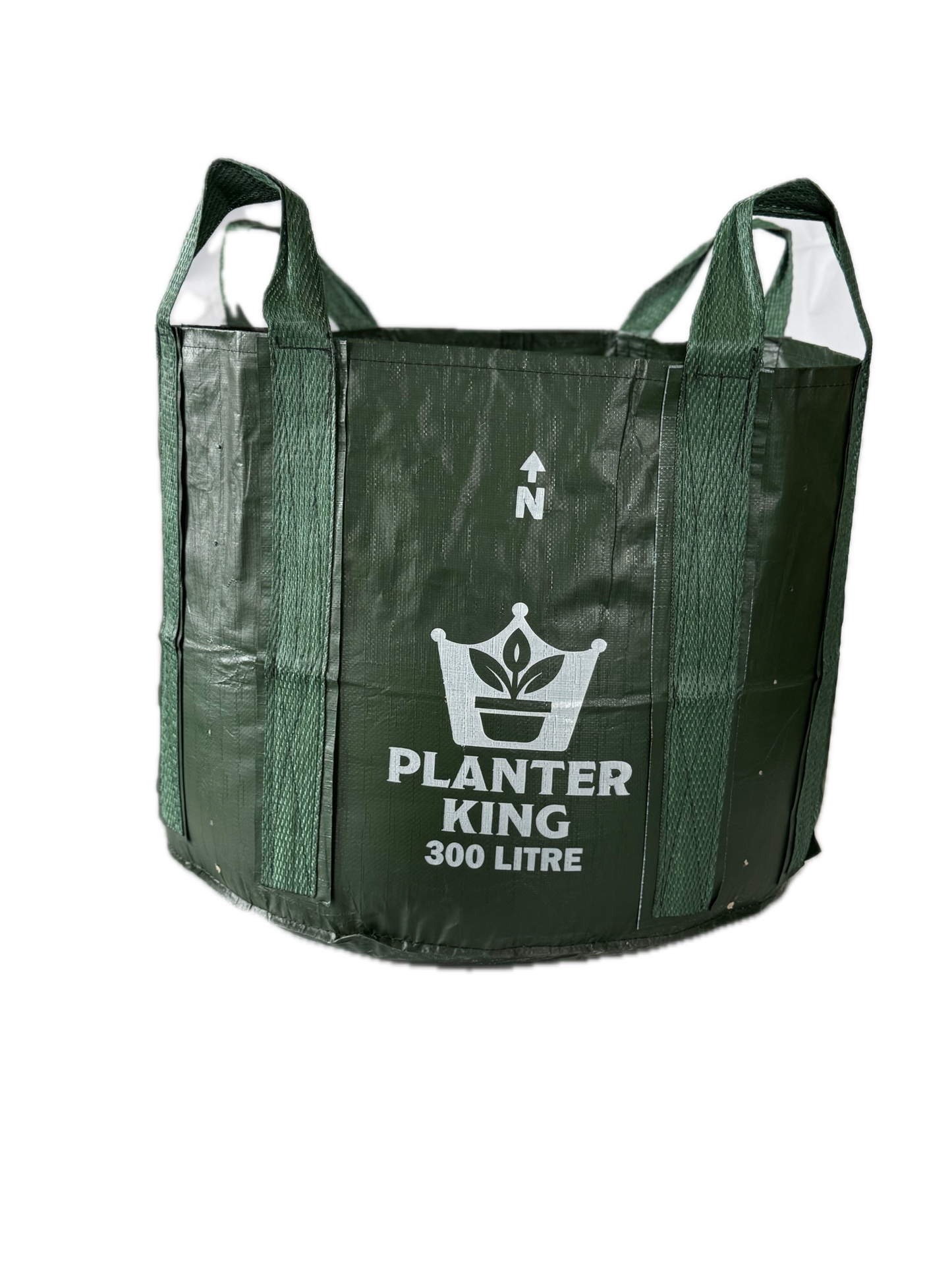 Planter King® 100L Planter Bag with Long Handles, Green HDPE Garden Grow Bag (80 x 60 cm)