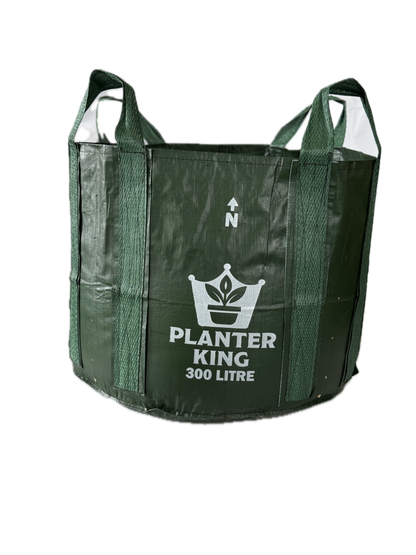 Planter King® 100L Planter Bag with Long Handles, Green HDPE Garden Grow Bag (80 x 60 cm)