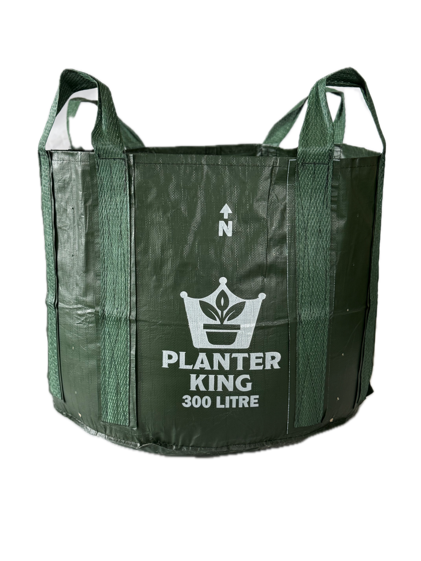 Planter King® 100L Planter Bag with Long Handles, Green HDPE Garden Grow Bag (80 x 60 cm)