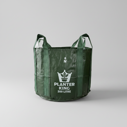 Green 300 litre Planter King agricultural container on a white background