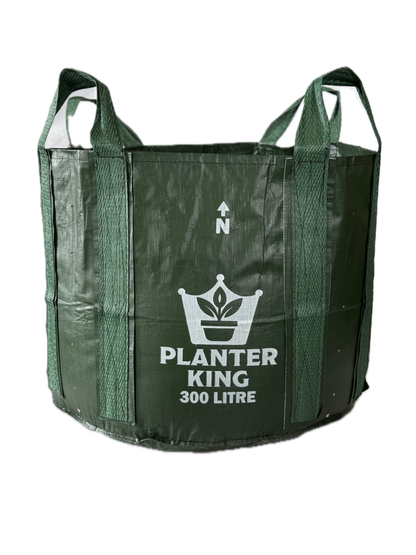 Planter King® 100L Planter Bag with Long Handles, Green HDPE Garden Grow Bag (80 x 60 cm)