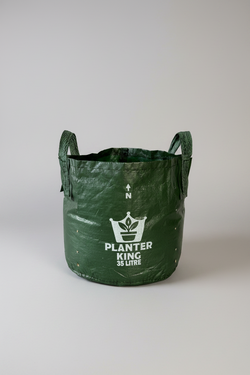 Planter King® 35L Planter Bag with Handles, Green HDPE Plant Bag (37 × 33 cm)