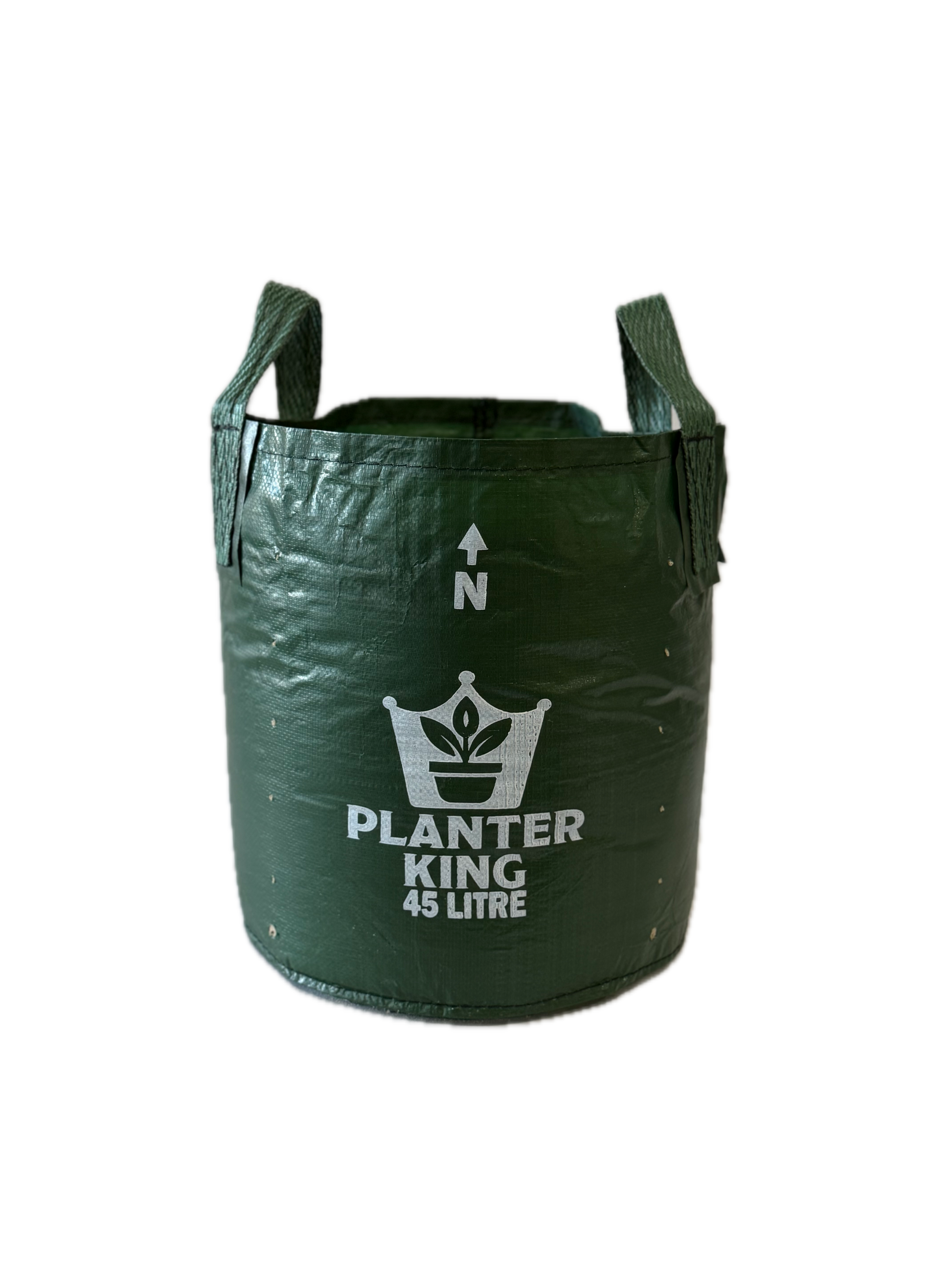 Planter King® 45L Planter Bag with Handles, Green HDPE Plant Bag (38 x 40 cm)