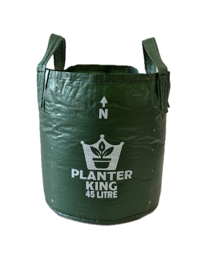 Planter King® 45L Planter Bag with Handles, Green HDPE Plant Bag (38 x 40 cm)