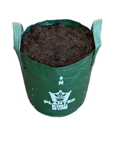 Planter King® 45L Planter Bag with Handles, Green HDPE Plant Bag (38 x 40 cm)