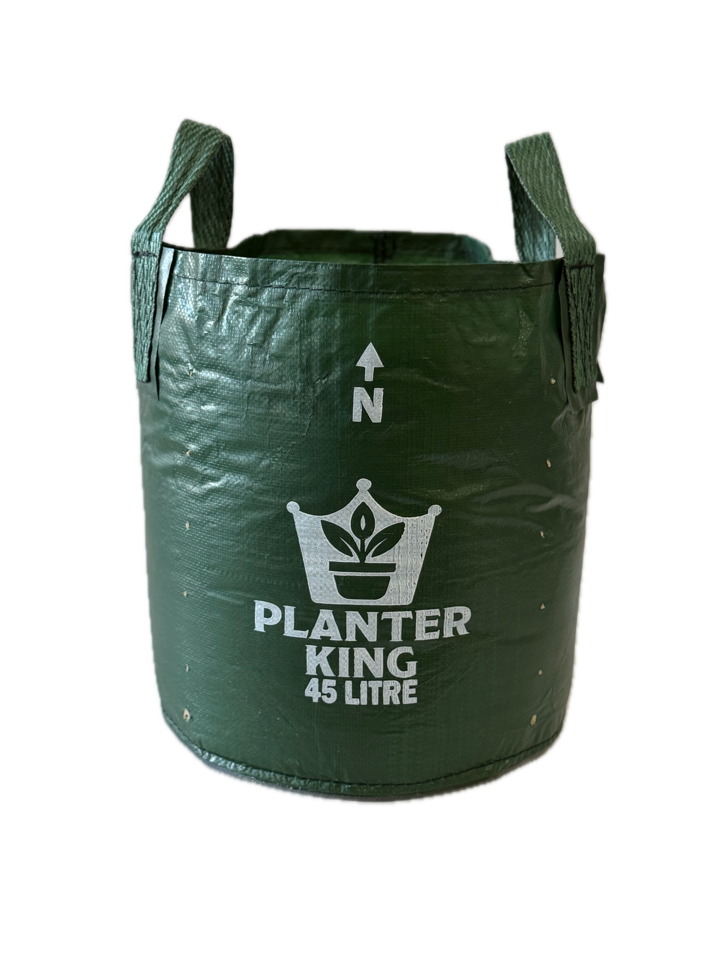 Planter King® 75L Planter Bag with Handles, Green HDPE Plant Bag (46 x 46 cm)