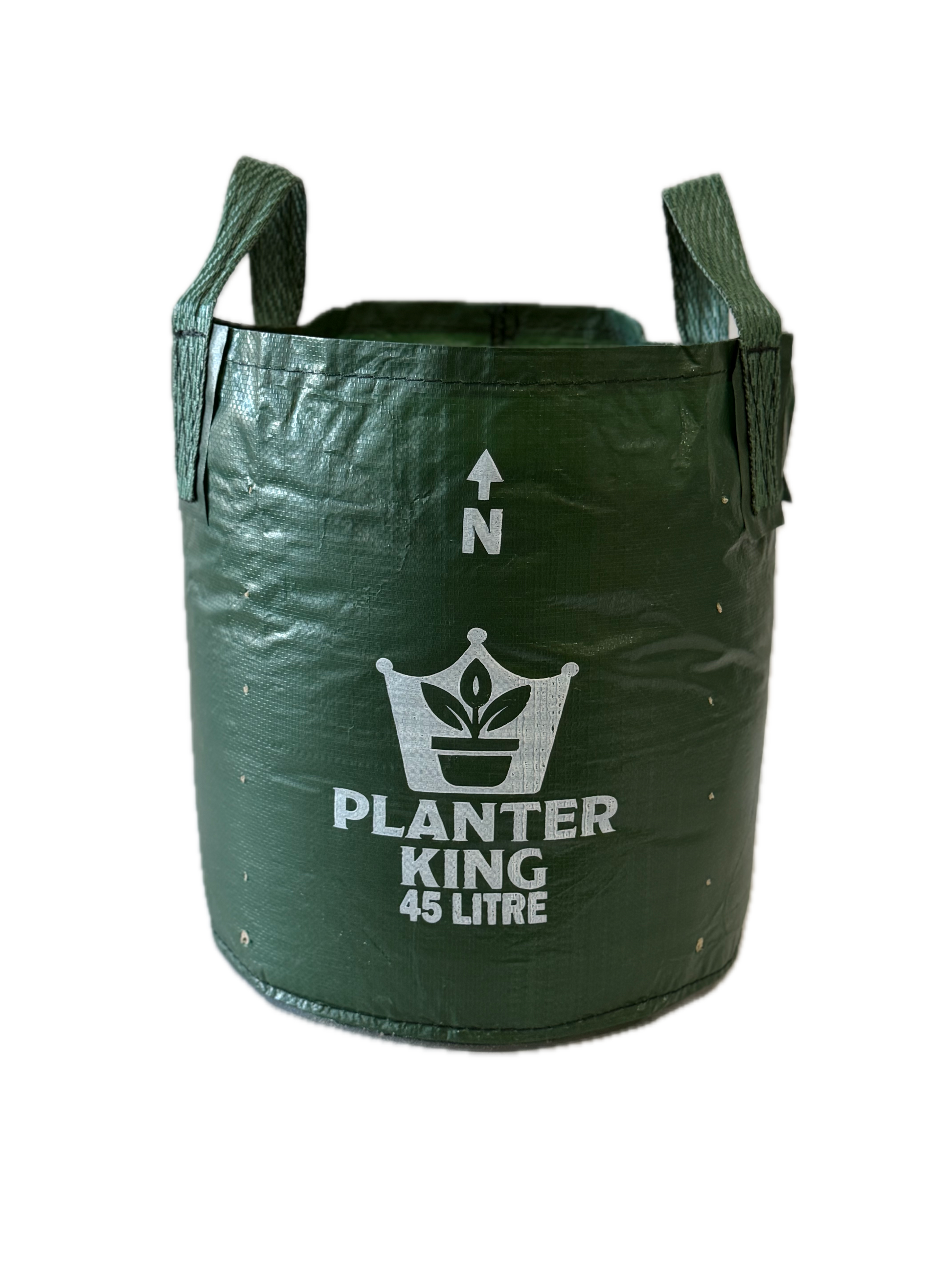 Planter King® 75L Planter Bag with Handles, Green HDPE Plant Bag (46 x 46 cm)