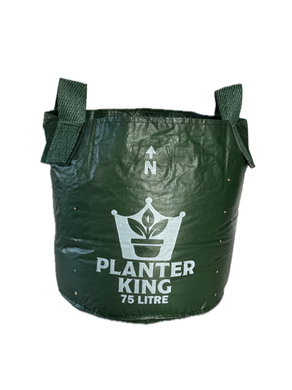 Planter King® 75L Planter Bag with Handles, Green HDPE Plant Bag (46 x 46 cm)