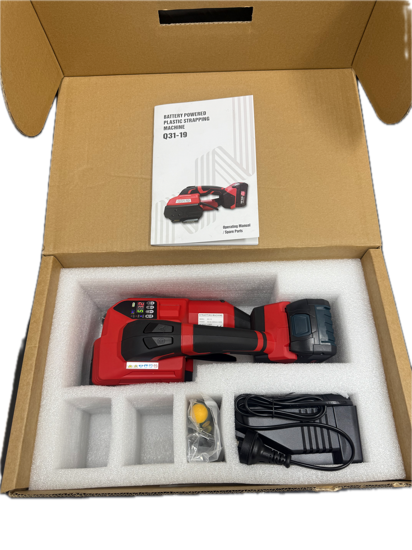 Battery Powered Automatic Strapping Machine for 16–19mm PP & PET Strapping – QC31-19