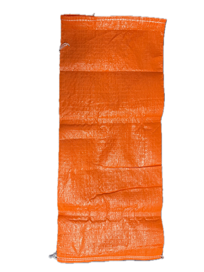 Orange Woven Polypropylene Sandbags 36 x 85 cm, 68 GSM, UV Treated, With Tie
