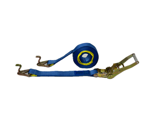 Heavy Duty Ratchet Tie Down Kit with Hook and Keeper - 50mm x 9m - LC 2500kg - Blue Pack of 5