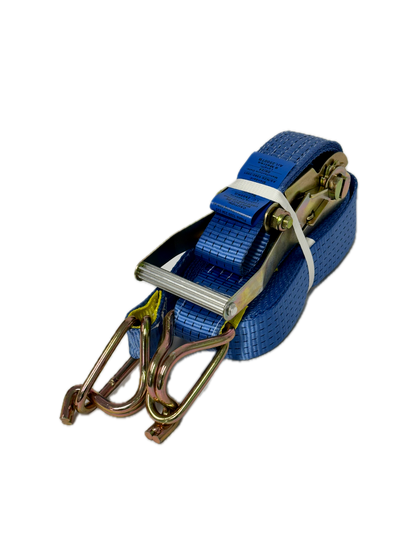 Heavy Duty Ratchet Tie Down Kit with Hook and Keeper - 50mm x 9m - LC 2500kg - Blue Pack of 5