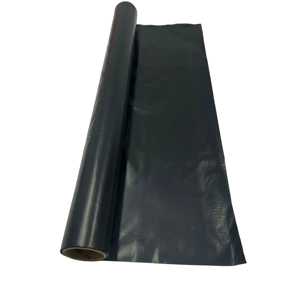 BLACK LDPE CENTRE FOLD SHEET ON ROLL - 0.100MM X 1M/2M(W) X 5M(L)