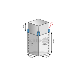 1.0 Tonne - Duffle Top Closed Bottom - Bulk Bag- 90 x 90 x 120 CM