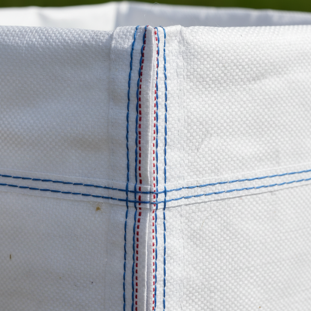 Close up of a Pacific Packaging Australia Woven Polypropylene Wool Pack.