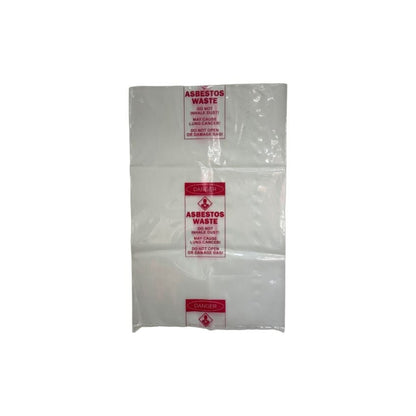 Medium Clear Asbestos Waste Bag - 700mm x 1100mm x 200um (50 Bags per Carton)