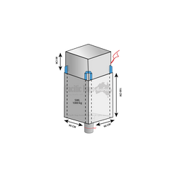 1.0 Tonne - Duffle Top Spout Bottom - Bulk Bag - 90 x 90 x 100 CM