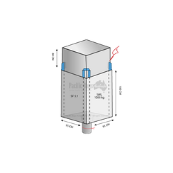 1.0 Tonne - Duffle Top Spout Bottom - Bulk Bag - 95 x 95 x 100 CM