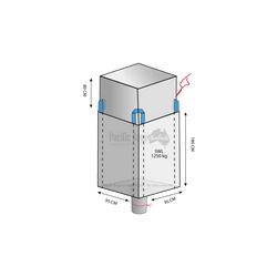 1.25 Tonne - Duffle Top Spout Bottom - Bulk Bag - 95x95x180 CM