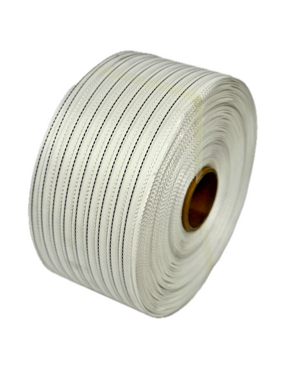 Poly-Woven Strapping – 16mm x 1000m, 350kg Break Strength (Black Line)