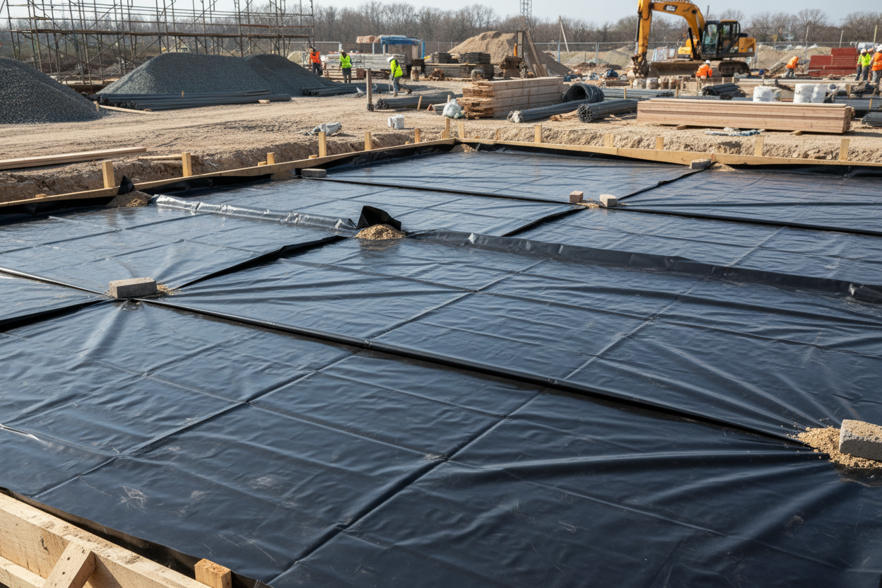 Black LDPE Builders Film - 0.50 mm x 1 m / 2 m x 200 m (Recycled)