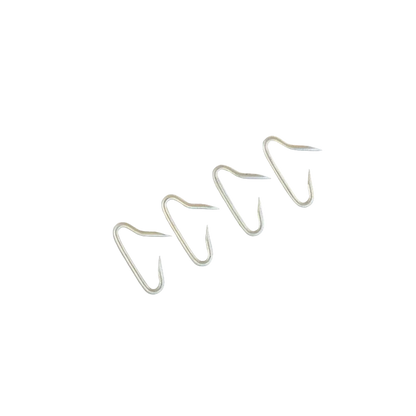 Steel Securing Hooks for wool packs, sharp metal hooks in a row