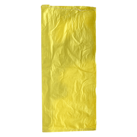 Woven Polypropylene - Yellow Feed Bag - (38 CM +12 CM) x 86 CM