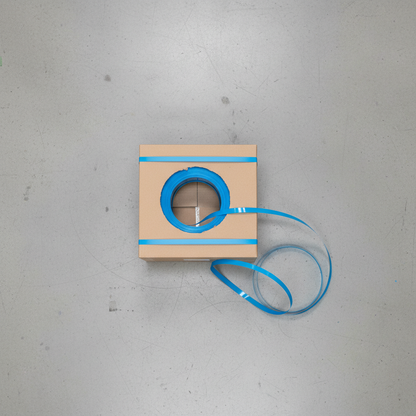 15mm Polypropylene Hand Strapping – 1000m Roll in Dispenser Box (Blue, Embossed)