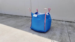 U Panel Bulk Bag 100x100x100cm, 1500kg SWL, Flap Top, Closed Bottom, Blue