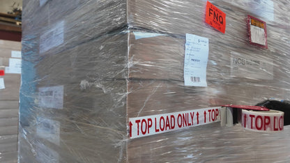 A1 Tapes® - Top Load Printed Tape Red/White 48mm x 66m x 50um, 36 Rolls/Carton