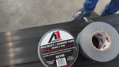 A1 Tapes® - Silver PVC Duct Tape 48mm x 30m x 130um, 36 Rolls/Carton