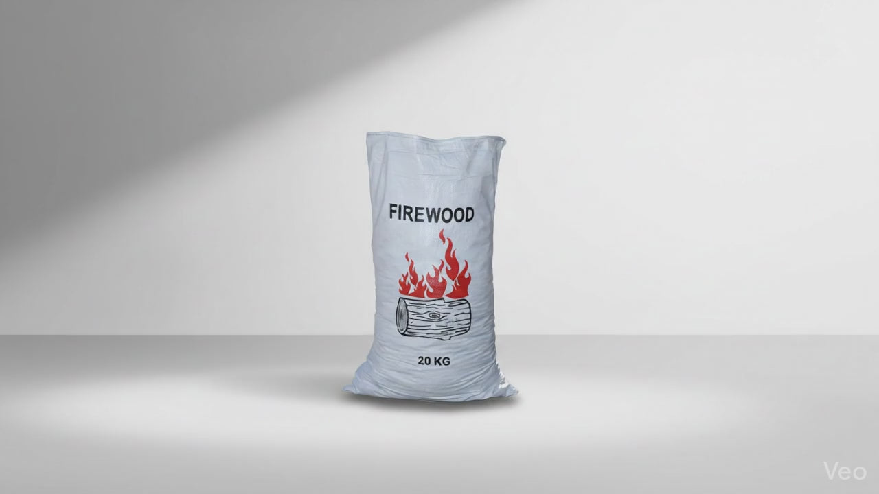 A 360 view of a Pacific Packaging Australia Firewood Woven Polypropylene Bag