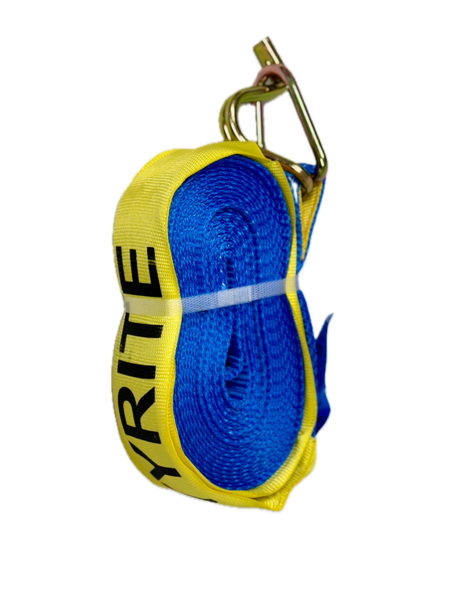 Heavy Duty Ratchet Tie Down Kit with Hook and Keeper with Plastic Handles - 50mm x 9m - LC 2500kg - Blue