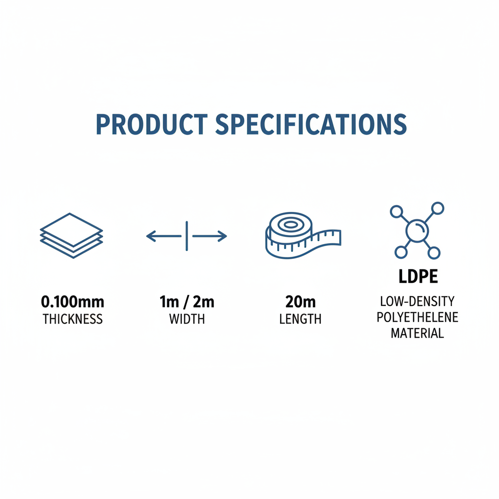 The product specifications of Pacific Packaging Australia's Buildmet Builders Film