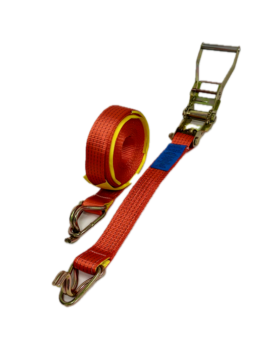 Heavy Duty Ratchet Tie Down Kit with Hook and Keeper - 50mm x 9m - LC 2500kg - Red