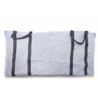 2 Cubic 1000 KG - White Woven Polypropylene Skip Bag - 1.0(W) X 2.0(L) X 1(H) M