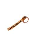 FRAGILE BLACK / ORANGE WARNING  TAPE 48mm x 66m 