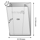 Woven Polypropylene - Gusseted Chaff Bag - (40 CM + 36 CM) x 122 CM
