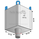 1.0 Tonne - Open Top Spout Bottom - Bulk Bag - 90 x 90 x 90 CM