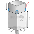 1.25 Tonne - Duffle Top Spout Bottom Bulk Bag