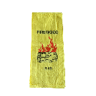 Woven Polypropylene - Printed Firewood Bag Yellow - (38 CM + 12 CM) x 86 CM