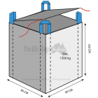 1.5 Tonne - Circular - Top Lid / Flap Closed Bottom Bulk Bag