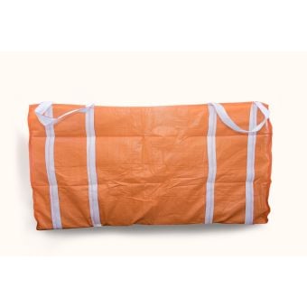  3 Cubic 1500 kg - Orange Woven Polypropylene Skip Bag - 1.5 (W) x 2.0(L) x 1(H) M