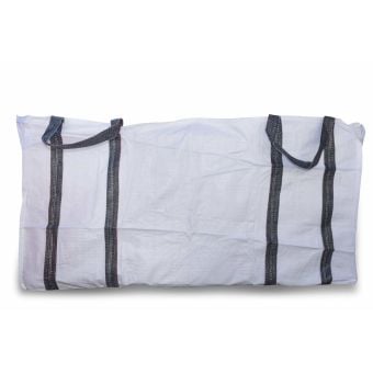 2 Cubic 500 KG - White Woven Polypropylene Skip Bag - 1.0(W) X 2.0(L) X 1(H) M