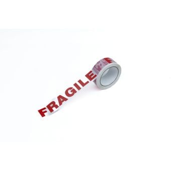 FRAGILE RED/WHITE WARNING  TAPE 48mm x 66m 